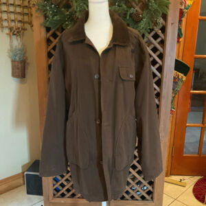 Vintage Roundtree & Yorke Barn Field Jacket Chore Coat Corduroy Flannel Large